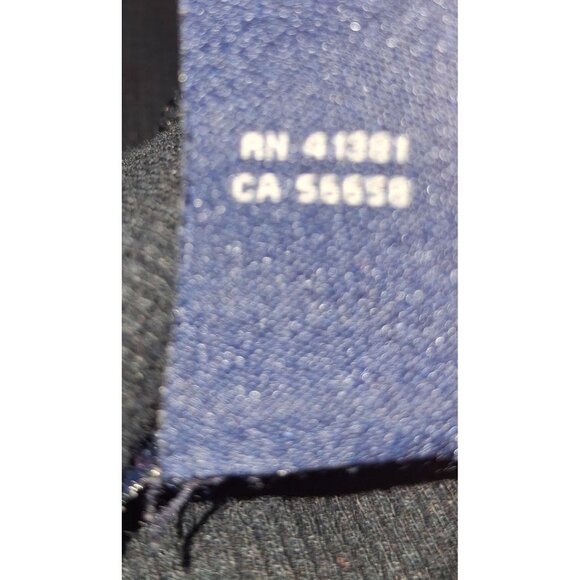 Chaps Woman's Hooded Pullover Sweater Black & Blue Aztec Print 100% Cotton L - Picture 4 of 4